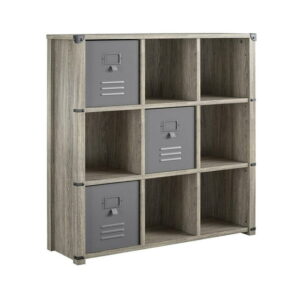 Little Seeds Nova 9 Cube Storage Bookcase  Grey Oak