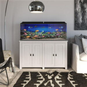 Flipper by Ollie & Hutch Farmington 55 Gallon Aquarium or Terrarium Tank Stand, Rustic