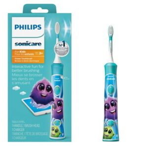 Philips Sonicare for Kids Bluetooth Connected Rechargeable Electric Toothbrush, Blue, HX6321/02, More fun, better brushing