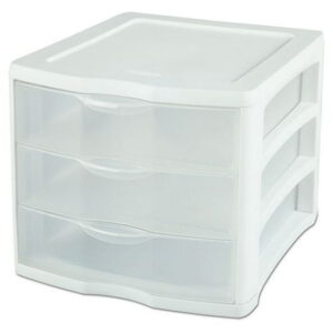 Sterilite 3 Drawer White Unit, 1 unit