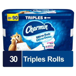 Charmin Ultra Soft Toilet Paper 30 Triple Rolls Per Roll, 30CT
