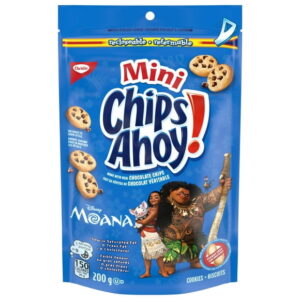CHIPS AHOY! Mini Original Chocolate Chip Cookies, Limited Edition Disney Packaging  while supplies last, Made in a Peanut-Free Facility, School Snacks, Baked in Canada, 200 g
