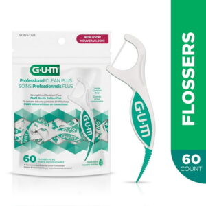 GUM® Professional CLEAN PLUS Flosser, Mint, 60 Count