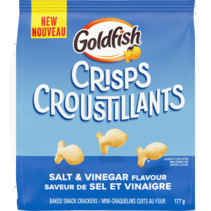 Goldfish® CRISPS Salt & Vinegar Cheese Baked Chip Crackers 177g Bag, Baked Chip Crackers 177 g