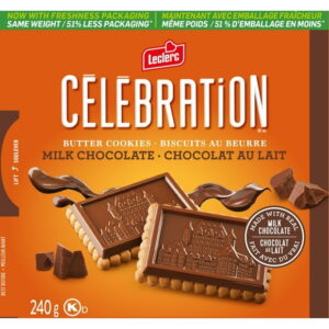 CELEBRATION MILK CHOCOLATE TOP BUTTER COOKIES, 240G EACH BOX