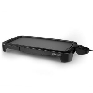 BLACK + DECKER Family-Sized Electric Griddle with Warming Tray, 20" x 11" Large Non-Stick Surface, Not hot spots!