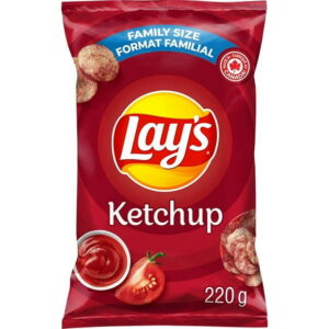 Lays Ketchup flavoured potato chips, 220 g.