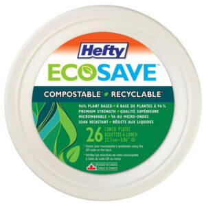 Hefty ECOSAVE 8.86" Lunch plates 26-count, Hefty ECOSAVE 8.86" Lunch plates 26-ct