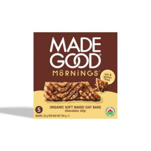 MadeGood Mornings Chocolate Chip Soft Baked Oat Bars 5pk, 5 x 30 g