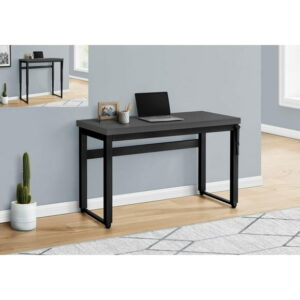 Monarch Specialties Computer Desk, Home Office, Standing, Adjustable, 48"l, Work, Laptop, Metal, Laminate, Grey, Black, Contemporary, Modern