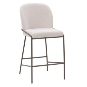 CorLiving Blakeley Contemporary Upholstered Indoor Counter Height Bar Stool with Metal Legs  Sold Individually
