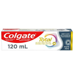 Colgate Total Active Prevention Plus Deep Clean Toothpaste, Mint, 120 mL, 120 mL