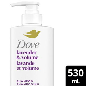 Dove Lavender & Volume Shampoo for Fine and Flat Hair, with Liquid Bio-Protein Care 530mL, 530 ML