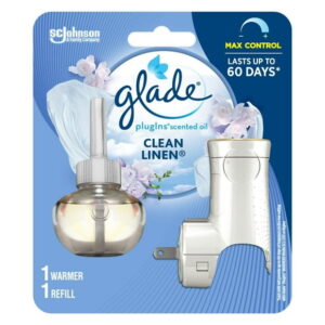 Glade Plugins® Air Freshener Oil Refill, Clean Linen, 1 Warmer 1 Refill