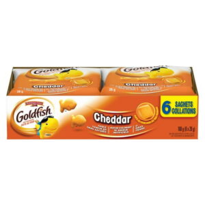 Goldfish® Cheddar Crackers Snack Packs, 6 x 28g Snack Packs, Cheddar 6 x 28g
