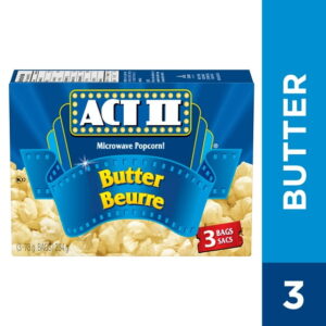 ACTII® Microwave Gourmet Popcorn - Butter Flavour, 3 x 78 g