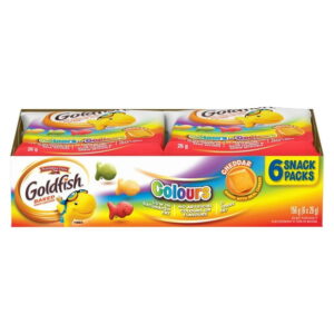 Goldfish Colours Crackers Snack Packs, (6 x 26g bags), Cheddar Crackers 6 * 26g