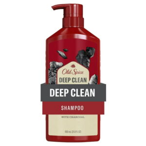 Old Spice Deep Clean Shampoo for Men with Charcoal, Fresh and Clean Scent, Removes Built Up Dirt and Oil, 650ML