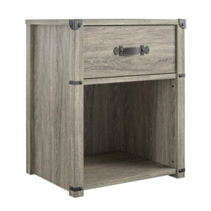 Little Seeds Nova 1 Drawer Storage Nightstand  Grey Oak