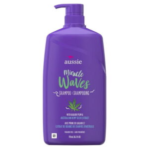 Aussie Miracle Waves Anti-Frizz Hemp Paraben-Free Shampoo, 778 mL