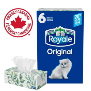 Royale Original Facial Tissue, 6 Flat Boxes, 126 Tissues per box, 2-Ply, 756 Tissues