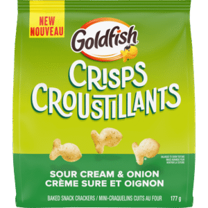 Goldfish® CRISPS Sour Cream & Onion Cheese Baked Chip Crackers 177 g Bag, Goldfish® CRISPS Sour Cream & Onion Cheese Baked Chip Crackers 177 g bag