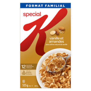 Kellogg's Special K Cereal Vanilla Almond Family Size 525g, There???s nothing quite like the aromatic flavour of vanilla plus the hearty crunch of almonds and crispy flakes.