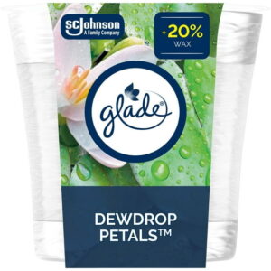 Glade® Scented Candle Air Freshener, Dewdrop Petals, 1-Wick Candle
