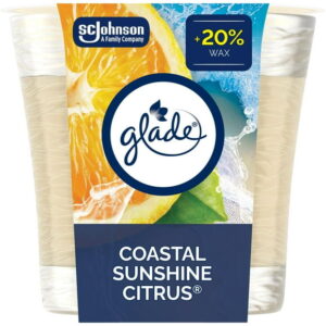 Glade® Scented Candle Air Freshener, Coastal Sunshine Citrus, 1-Wick Candle