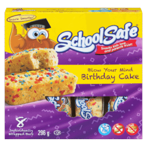 School Safe Birthday Cake Muffin Bar, 8 Pack Individually Wrapped Birthday Cake Bars