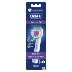 Oral-B 3D White X-Filament Replacement Brush Heads, 3CT
