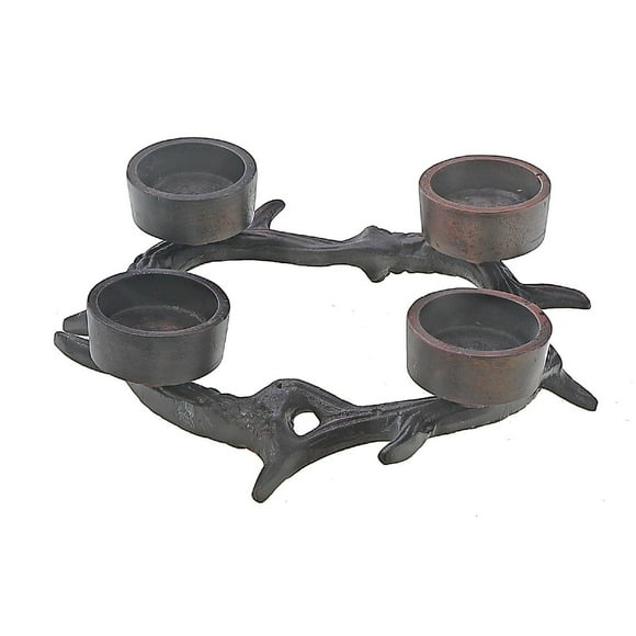 Christmas Antler Wreath With 4 Tealight Holder