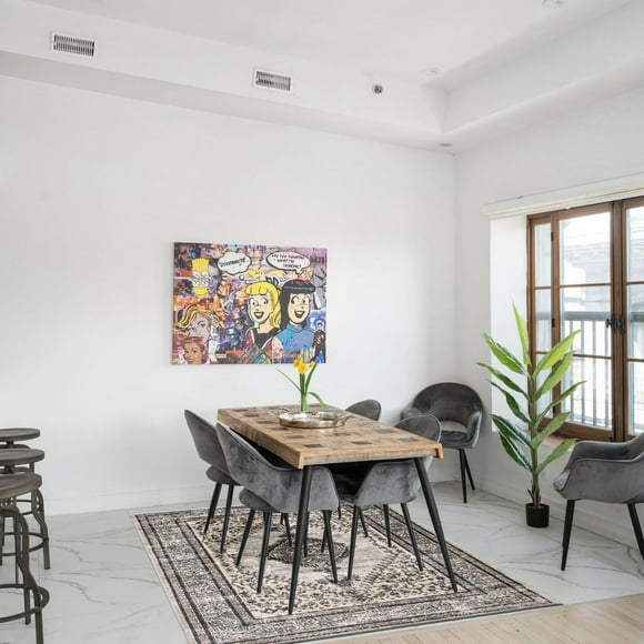 ECARPET Vintage Oriental Area Rug for Living Room Bedroom, Oregon Bijar Collection