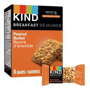 KIND Breakfast Bars, Peanut Butter, 2 bars (50g), 8 Count Box, 4 x 50g