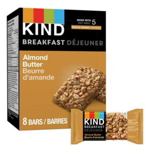 KIND Breakfast Bars, Almond Butter, 2 bars (50g) , 8 Count Box, 4 x 50g