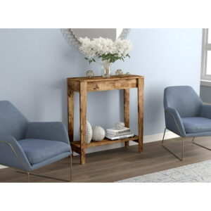 Safdie & Co. Console Table 31L Brown Reclaimed Wood 1 Shelf