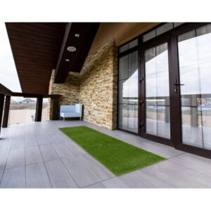 ECARPET Faux Grass Green Rug