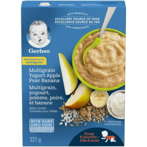 GERBER® Stage 3 Multigrain Yogurt Apple Pear Banana Baby Cereal 227 g, 227 GR