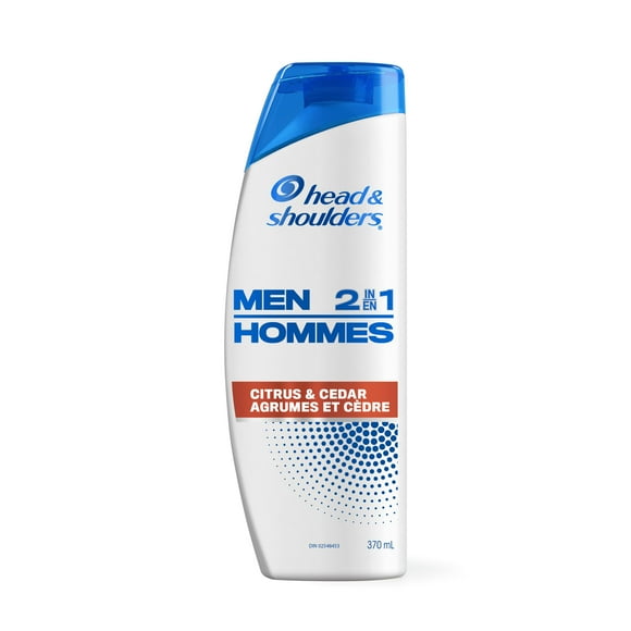 Head and Shoulders Mens 2 in 1 Dandruff Shampoo and Conditioner, Anti-Dandruff Treatment, Citrus & Cedar for Daily Use, Paraben Free, 370ML