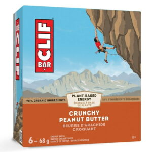 CLIF BAR, Crunchy Peanut Butter Energy Bar, 70% Organic Ingredients, No Artificial Flavours