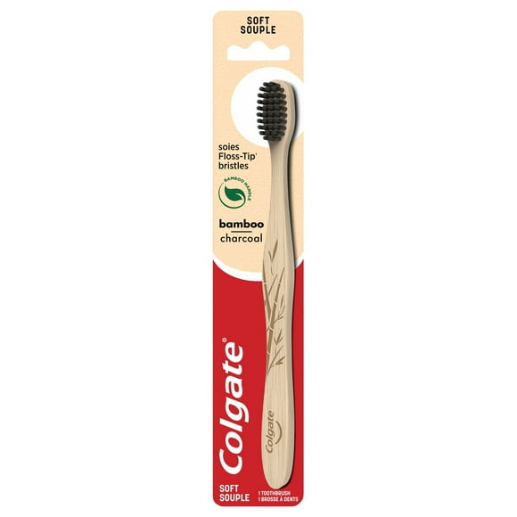 Colgate Bamboo Charcoal Toothbrush, Soft, 1 Count, 1 Count