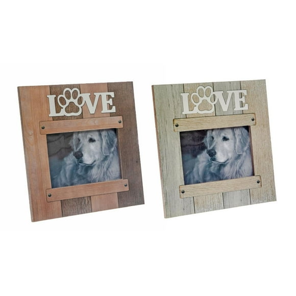 Mdf Love Pet Photo Frame - Set of 2
