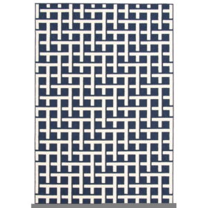 ECARPET Indoor/Outdoor for Balcony, Patio and Garden Villa Blue Rug