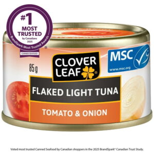 Clover LEAF® Tomato & Onion Flaked Light Tuna, 85 g