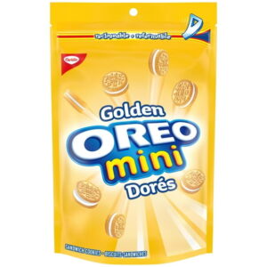 OREO, Mini Golden Cookies, Made in a Peanut-Free Facility, School Snacks, 200 g
