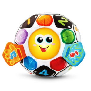 VTech Bright Lights Soccer Ball with Motion-Activated Sounds - English Version, 6-36 months