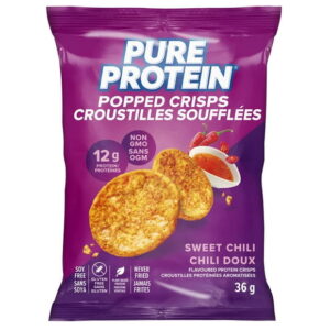 Pure Protein Popped Crisps Sweet Chili 36g, High protein and great taste!