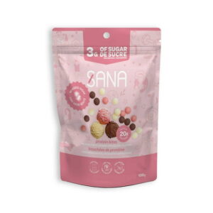 Sana Neapolitan Chocolate-Style Covered Protein Bites, No Added Sugar, 100g, Neapolitan Protein Bites 100g