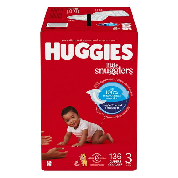 Huggies Little Snugglers Baby Diapers, Mega Colossal Pack, Size NB-5, Count 144-104, Sizes: N-5 | 144-104 Count