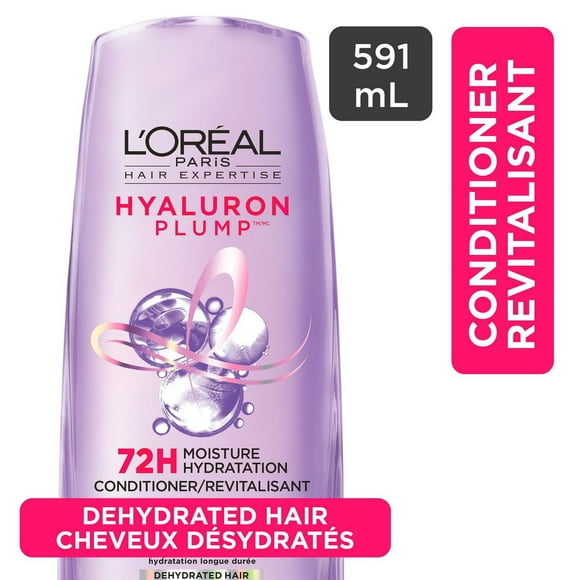 L'Oreal Paris Hair Expertise Hyaluron Plump Conditioner, with Hyaluronic Acid, 591 mL